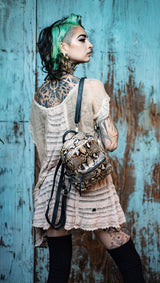 SNAKE SKIN MINI BACKPACK - MAJOVE