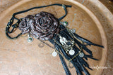 LEATHER ROSE HEADPIECE