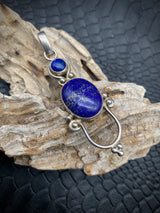 VINTAGE LAPIS AZUL SILVER PENDANT