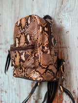 SNAKE SKIN MINI BACKPACK - MAJOVE