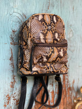 SNAKE SKIN MINI BACKPACK - MAJOVE