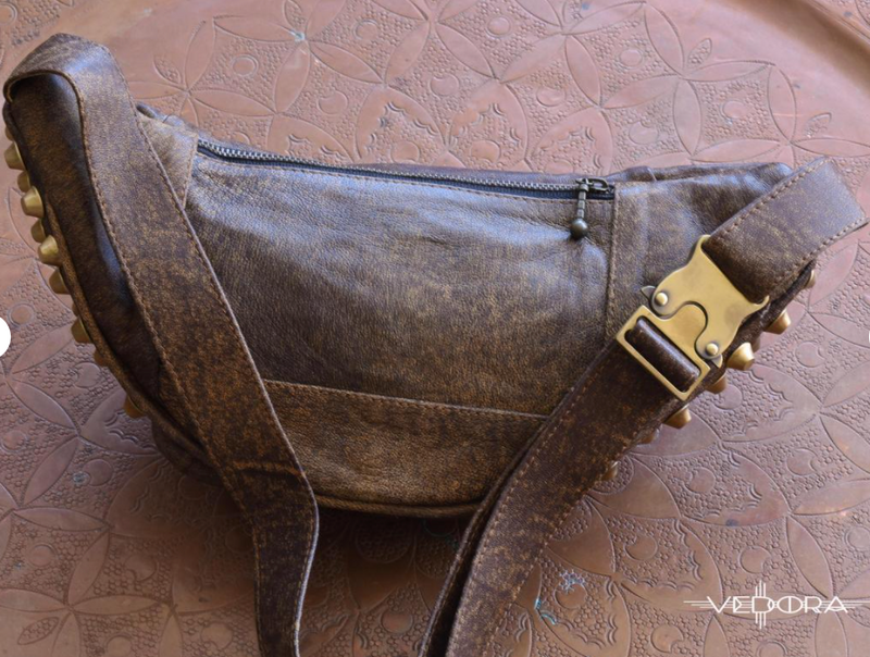 Spike Leather Fanny Pack